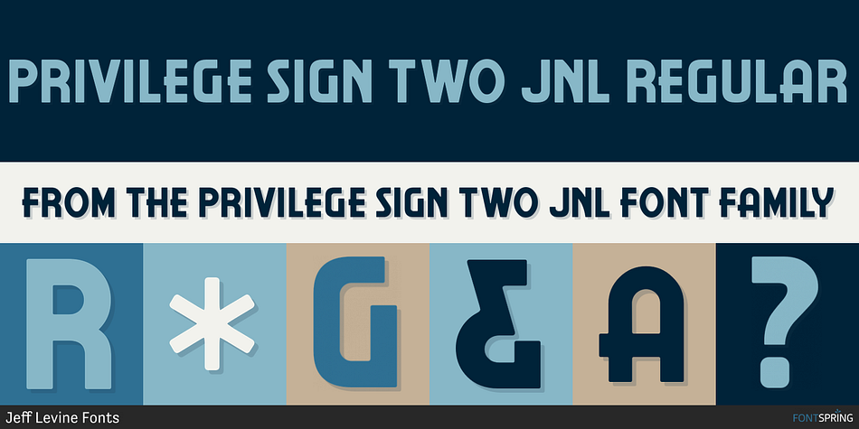 Privilege Sign Two JNL Regular Font