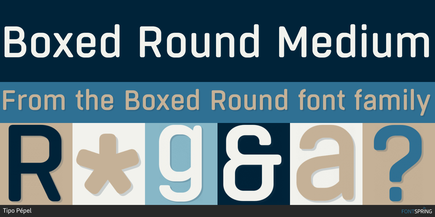 Boxed Round Medium Font