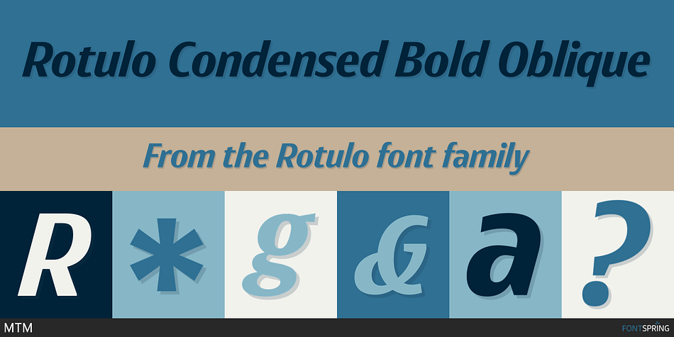 Rotulo Condensed Bold Oblique Font