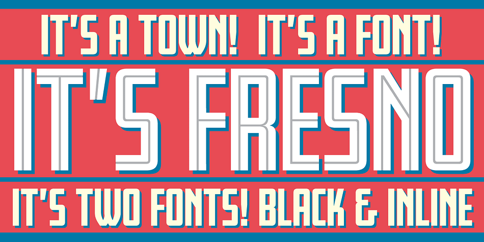 Fresno is a two-font family: Fresno Inline and Fresno Black.