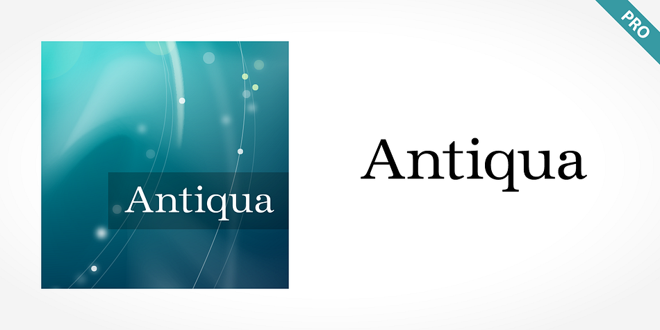 "Antiqua Pro" is one of the fonts of the SoftMaker font library.