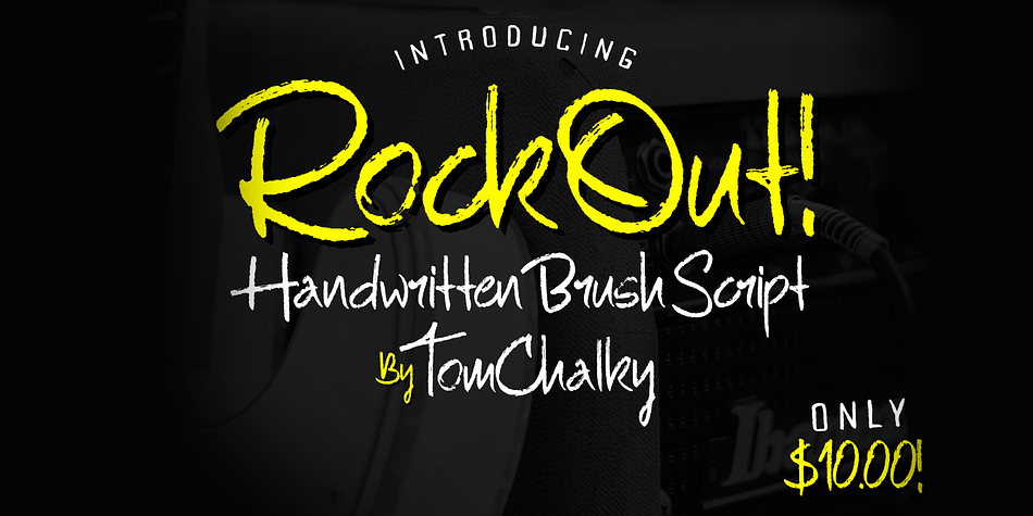 Introducing Rock Out, my latest Brush Script display font.
