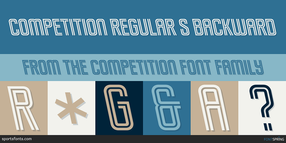 Competition Regular S Backward Font