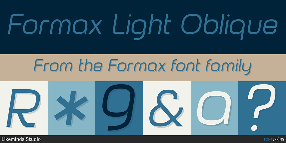 Formax Light Oblique Font