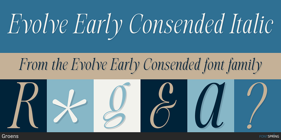 Evolve Early Consended Italic Font