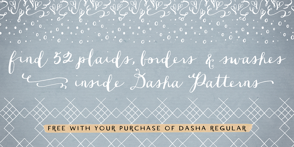 Dasha is a dingbat, script and modern calligraphy font family.