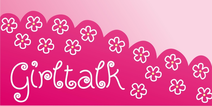I felt that it was time for Girltalk to have a “big sister” script font to complete the group.