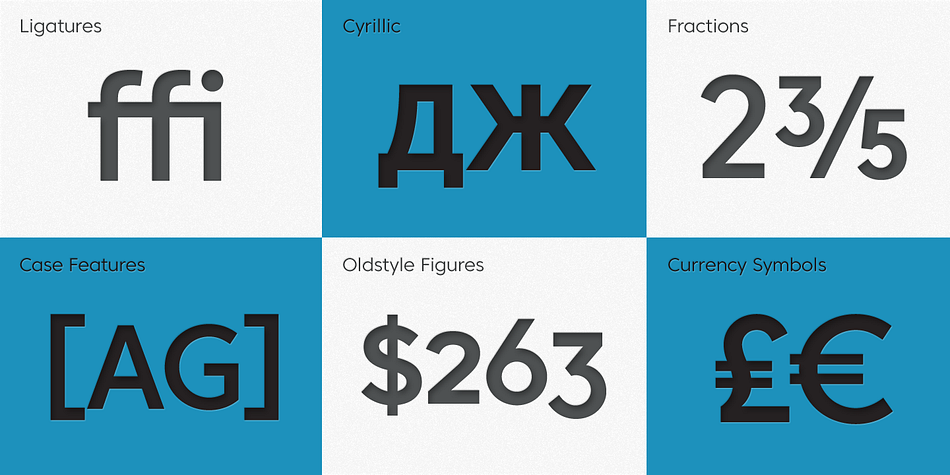 The Core Sans C Family consists of 9 weights (Thin, Extra Light, Light, Regular, Medium, Bold, Extra Bold, Heavy, Black) and Italics for each format.