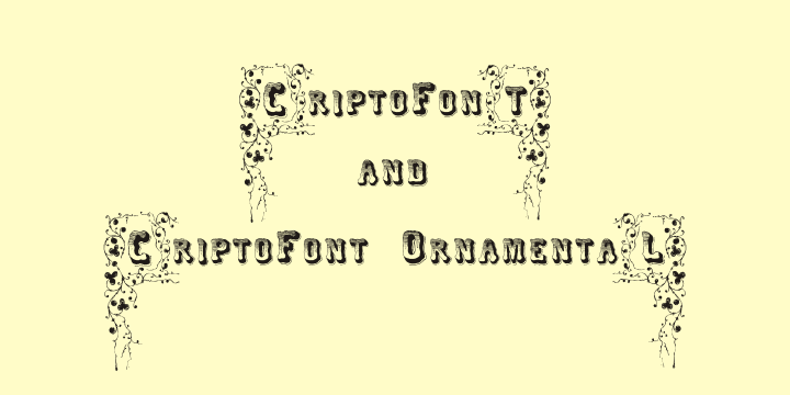 Displaying the beauty and characteristics of the Cripto Font font family.