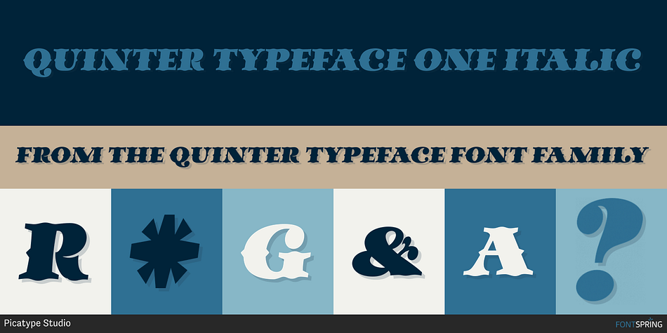 Quinter Typeface One Italic Font