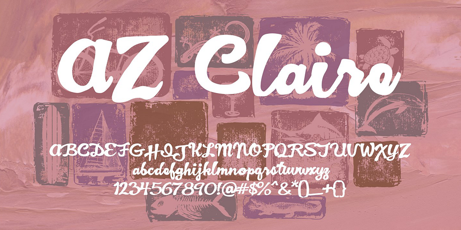 Displaying the beauty and characteristics of the AZ Claire font family.