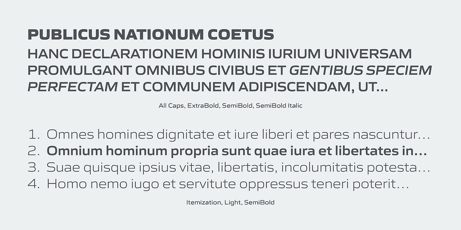 Gomme Sans font family sample image.