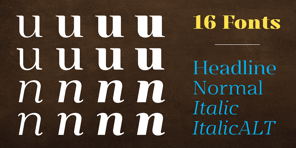 It comes with various weights from Light to Black and two options for Italic.
