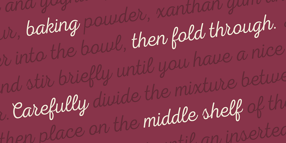 Nexa Script font family example.