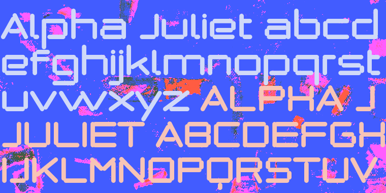 Displaying the beauty and characteristics of the AlphaJuliet font family.