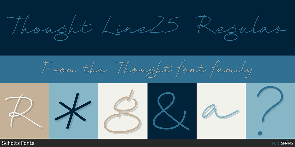 Thought Line25 Regular Font