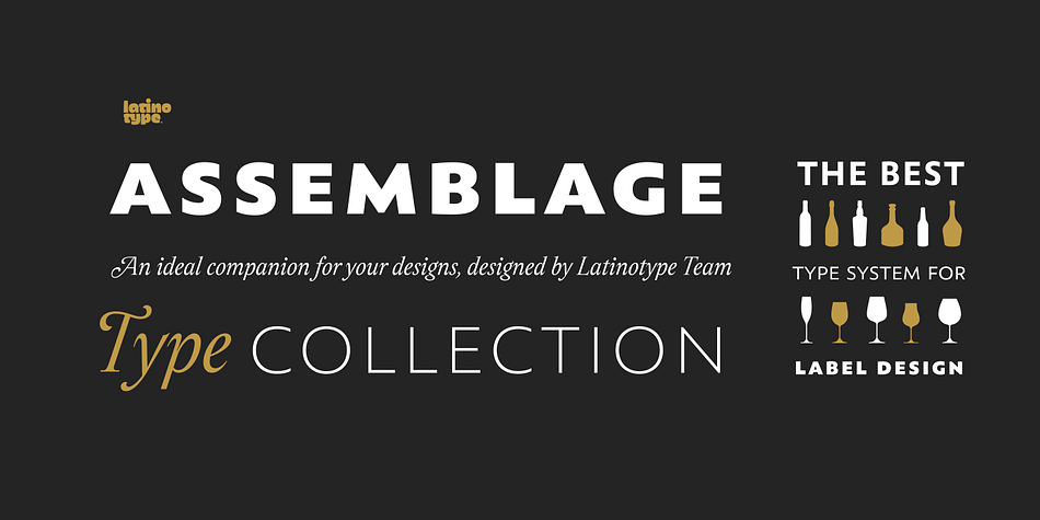 Assemblage is a typeface-inspired by Roman square capitals-that comes in 6 different weights and ranging from Thin to Black.