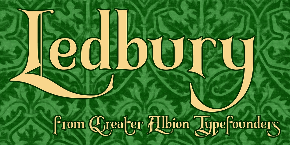 Displaying the beauty and characteristics of the Ledbury font family.