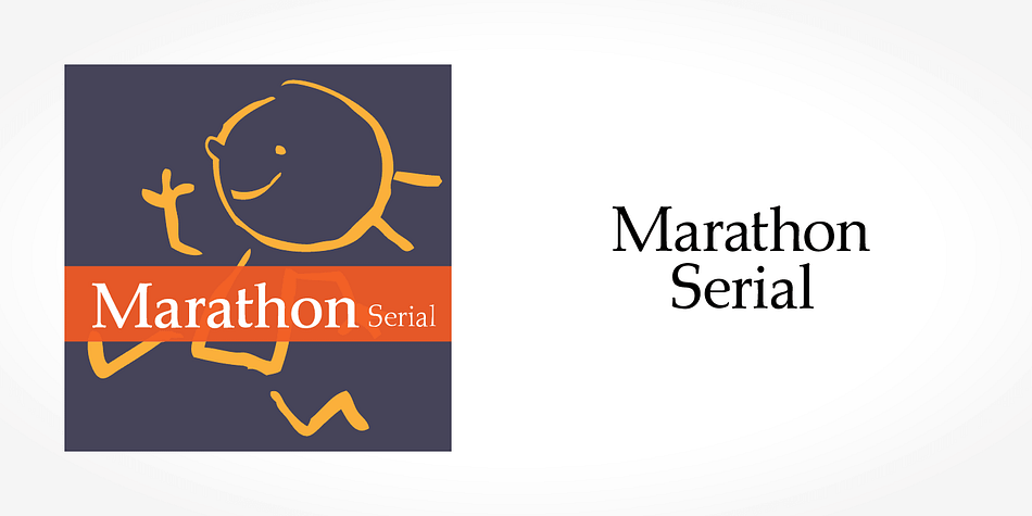 Displaying the beauty and characteristics of the Marathon Serial font family.