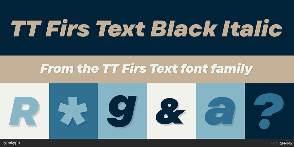 TT Firs Text Black Italic Font