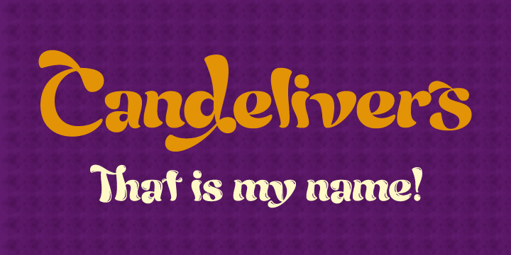 Candelivers is a fun and display typeface, for better use in short sentences, or letterings and logo designs.