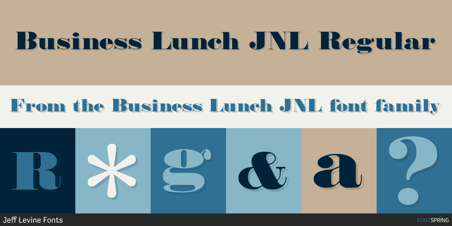 Fonts similar to Business Lunch JNL