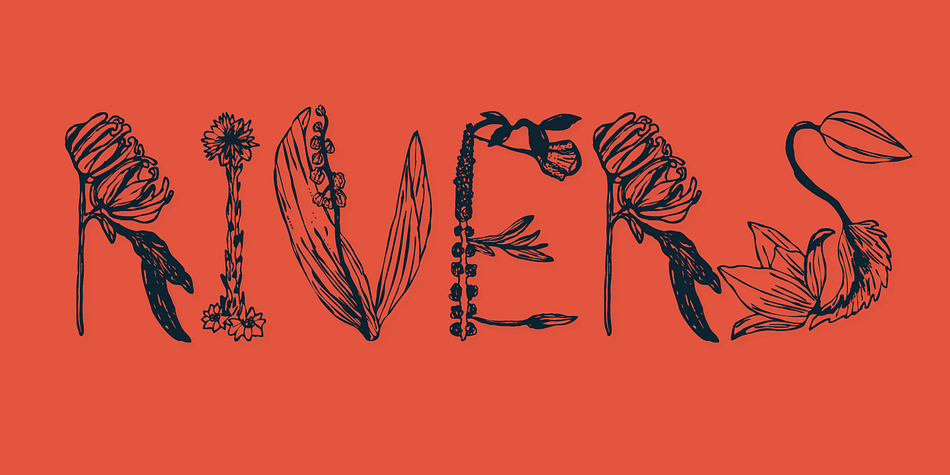 What started as floral letter illustrations in 2009 has now developed into a writable font.