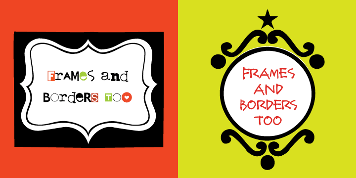 Frames and Borders Too is a  single  font family.