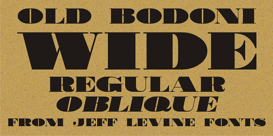 Old Bodoni Wide JNL is based on examples of this classic Bodoni design and contains the quirks and imperfections one might find within a wood type font.
