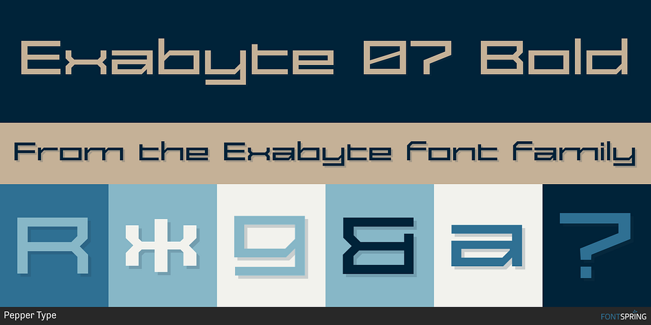 Exabyte 07 Bold Font