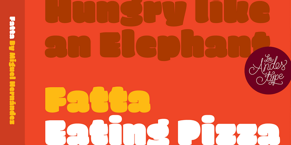 Displaying the beauty and characteristics of the Fatta font family.