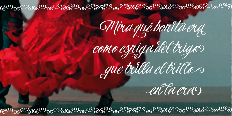 Emphasizing the favorited Flamenca font family.