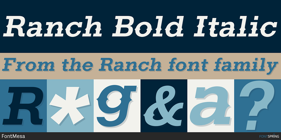 Ranch Bold Italic Font