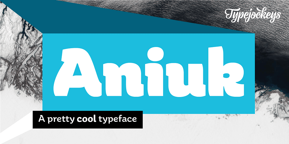 Aniuk is an original display type family from Typejockeys designed and optimized for the use in large sizes.