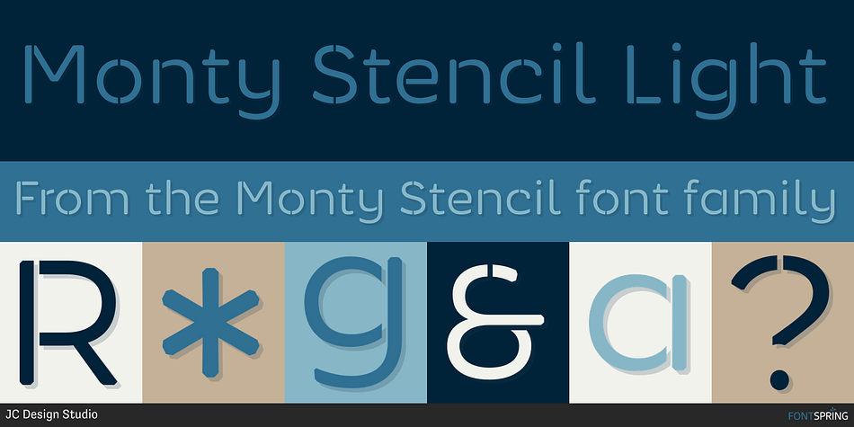 Monty Stencil Light Font