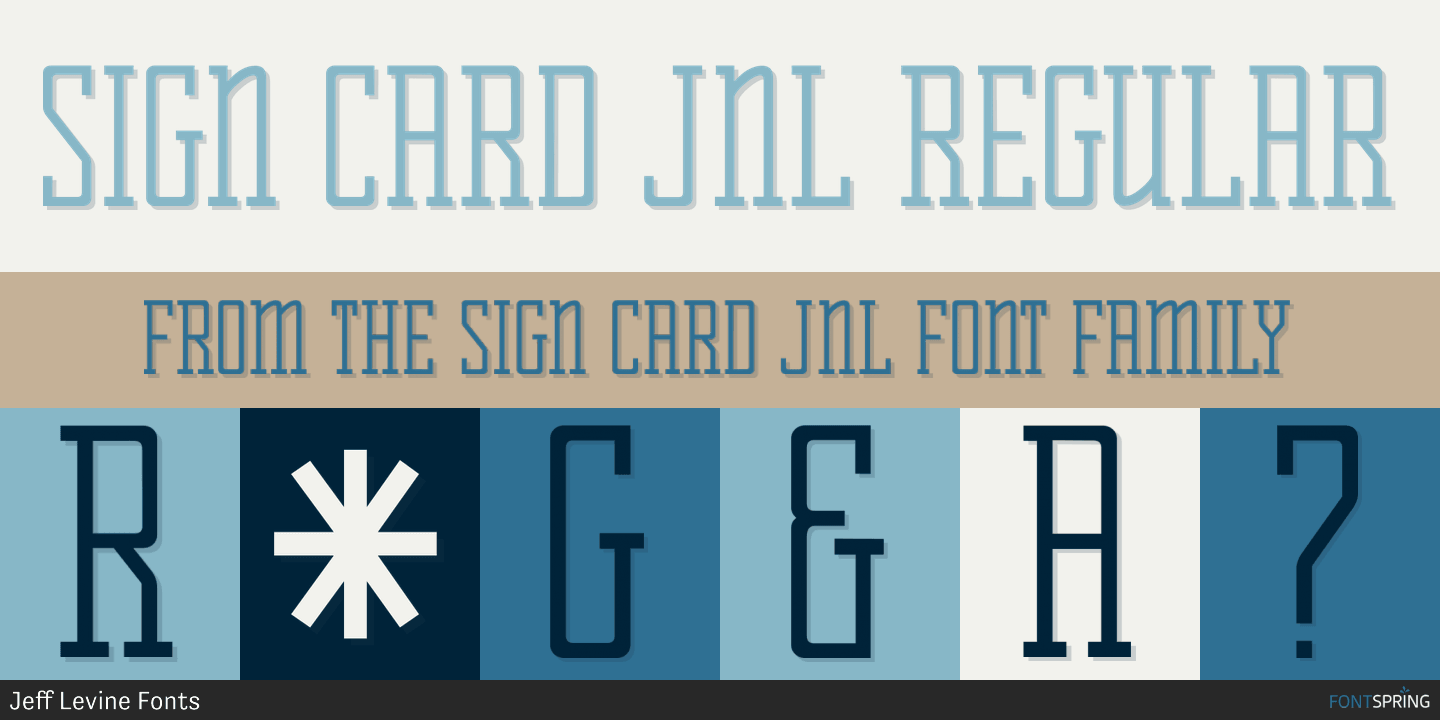Sign Card JNL Font