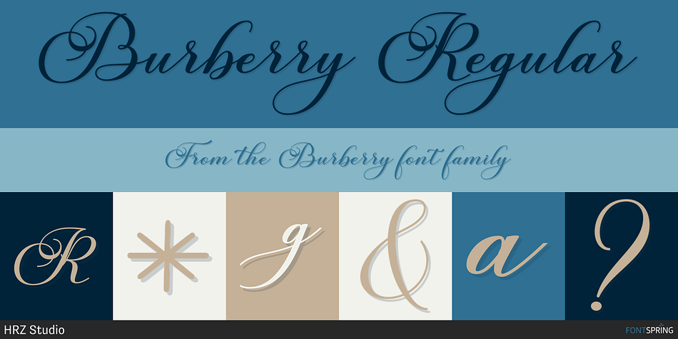 Burberry script font hotsell