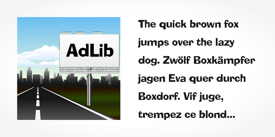 Ad Lib is a  single  font family.