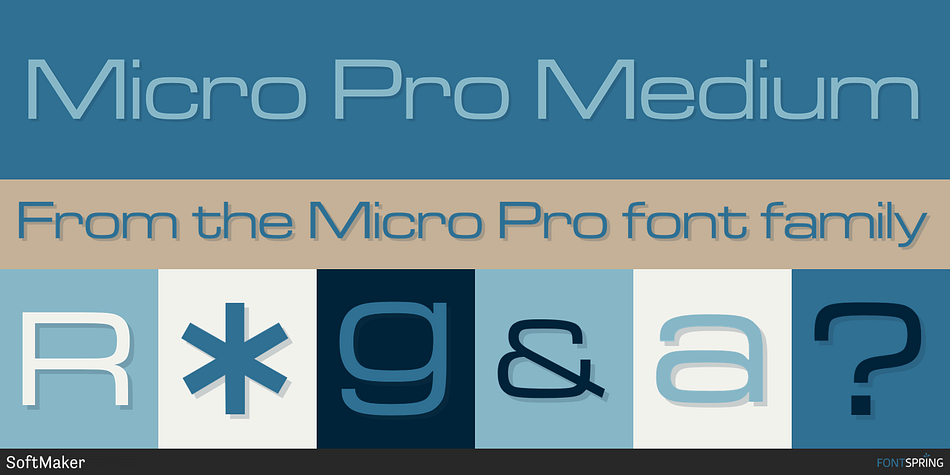 Micro Pro Medium Font