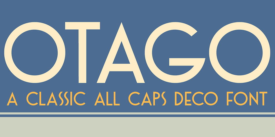 Otago is a classic all caps Art Deco font.
