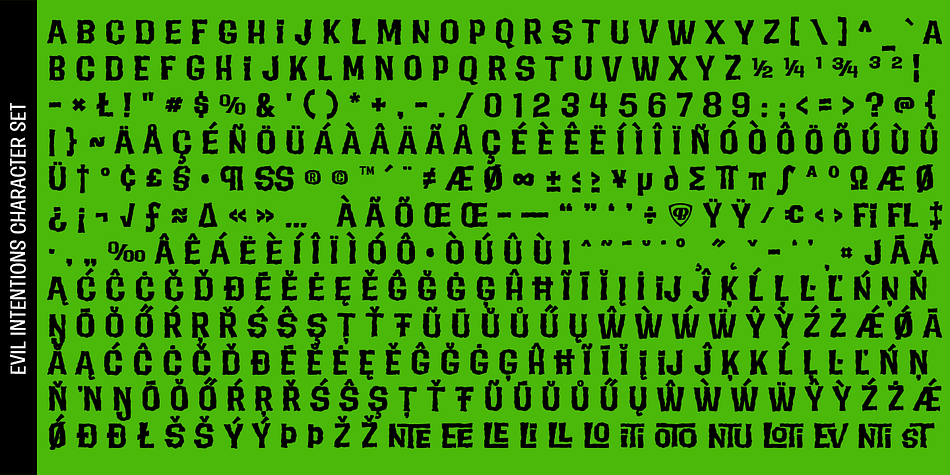 The Contextual Alternates feature in this font automatically alternates between the Capitals and alternate Capitals of the font to mix things up a bit and keep your type-settings lively, and the Stylistic Alternates feature throws a handful of playful ligatures in to even further make the letters playfully dance.