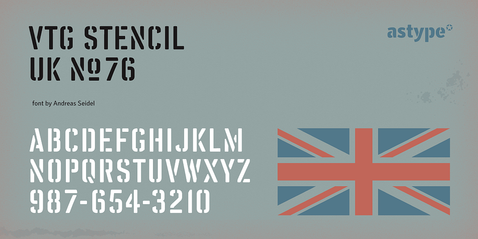 The Vtg Stencil series of fonts from astype are based on real world stencils.