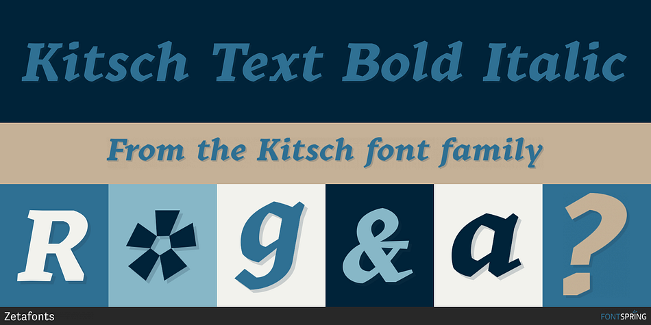 Kitsch Text Bold Italic Font