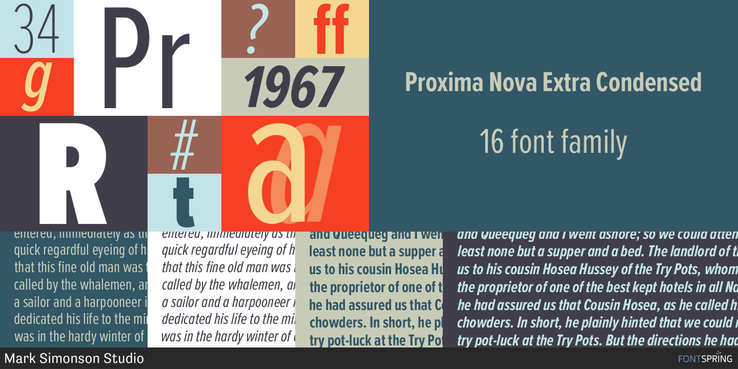 Proxima Nova Extra Condensed Font