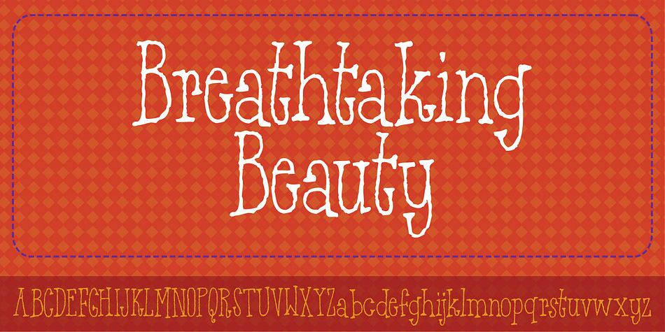 Displaying the beauty and characteristics of the Breathtaking Beauty font family.
