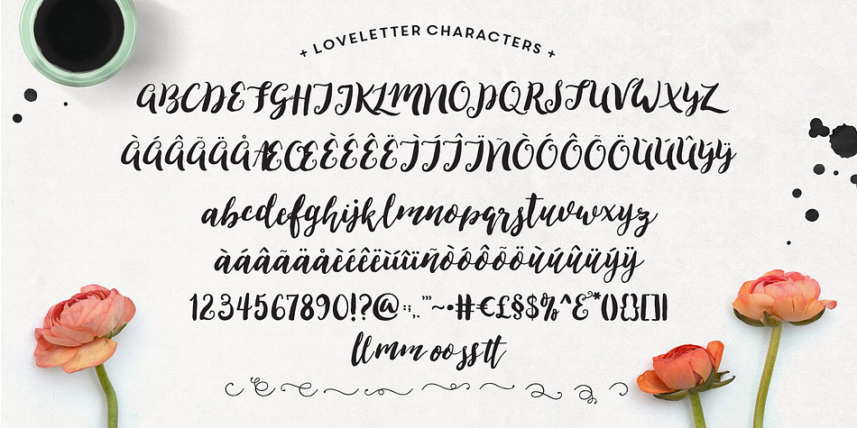 Loveletter Script font family sample image.