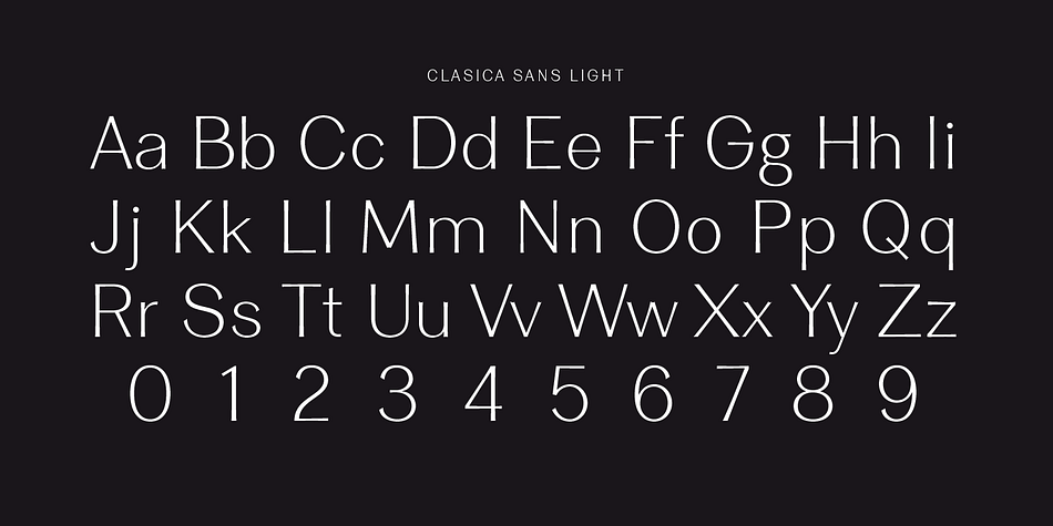 In short, it is a font based on classical proportions, but with a fresh and contemporary look, ideal for the most versatile designs.