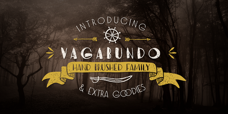 Vagabundo is a hand brushed family with three styles and some extra goodies.