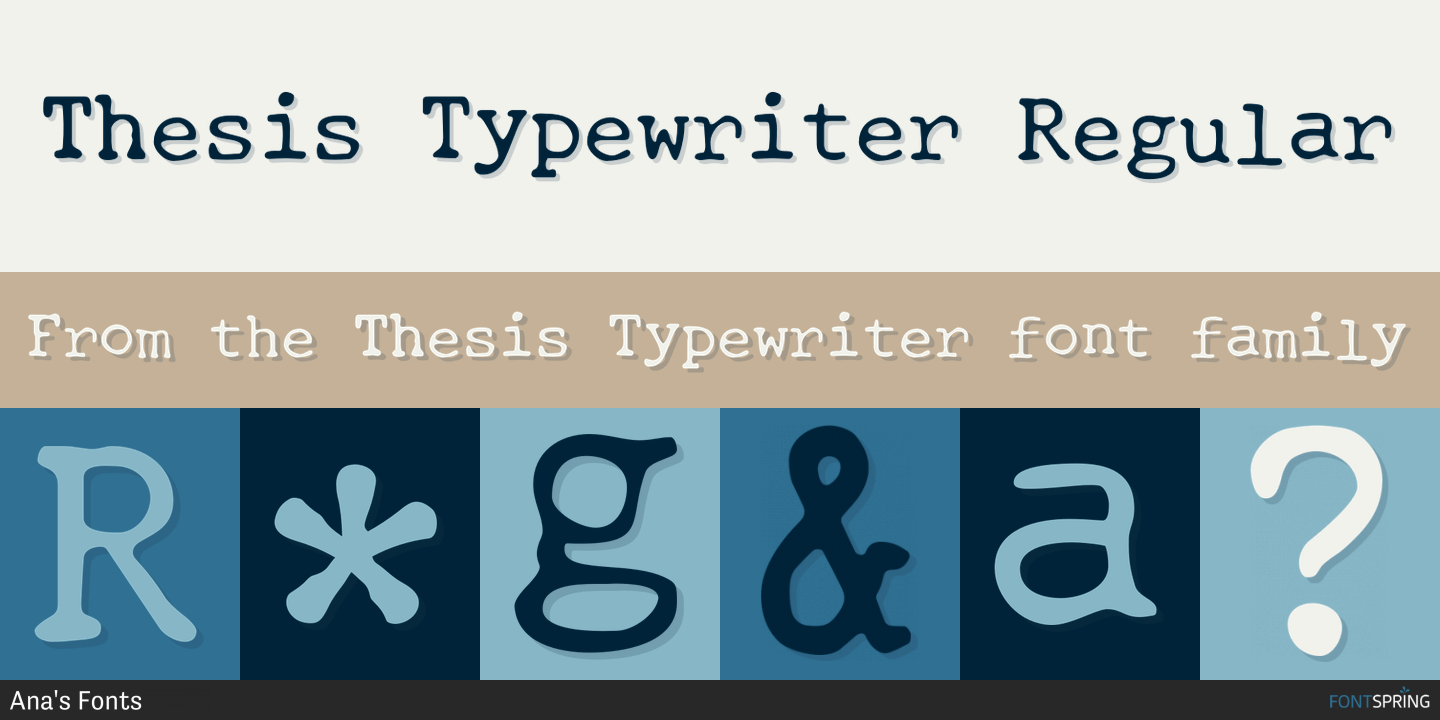 Fonts similar to Thesis Typewriter