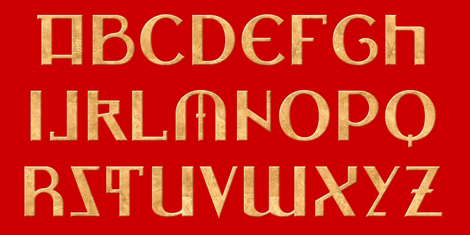 ZagoraTM, based on an art deco design (original typeface name and designer unknown), is named for a small Moroccan town on the border of the Sahara desert, where a billboard at the edge of a great expanse of sand points the way to Timbuktu (52 days by camel).